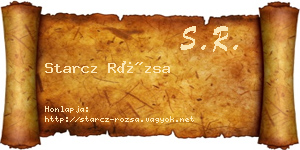 Starcz Rózsa névjegykártya