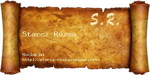 Starcz Rózsa névjegykártya
